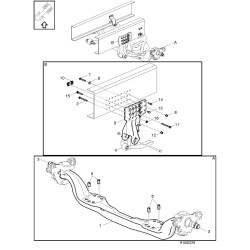 spring anchorage - Pusher/tag axle (fixed) (verify spec, catalog ref 21118918)