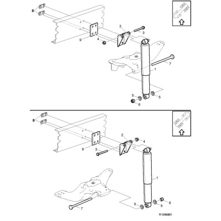 shock absorber - Shock absorbers (rear axle) (verify spec, catalog ref 20399048)